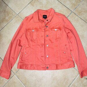 Liverpool Los Angeles Classic Jean Button Up Jacket Size Large